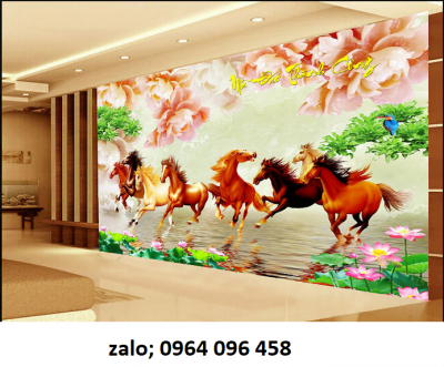 Tranh gạch 3d mã đáo thành công - SMBV4