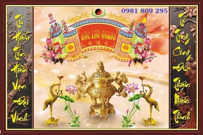 Gạch ốp tường trang trí 3d mới phòng thờ