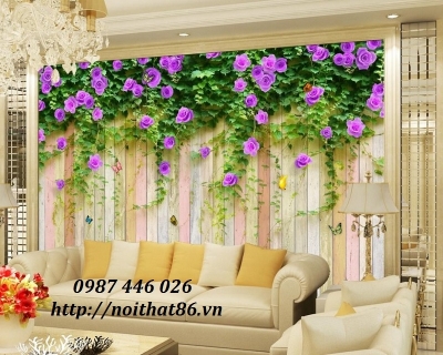 Tranh gạch men hoa hồng leo HP823