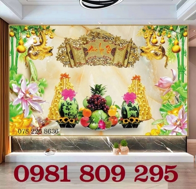 Gạch tranh ốp tường 3d phòng thờ Hn9393