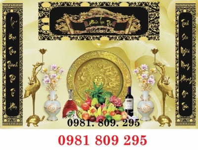 Gạch tranh trang trí phòng thờ