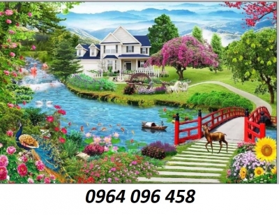 Tranh gạch 3d phong thủy mệnh mộc - HNMM94