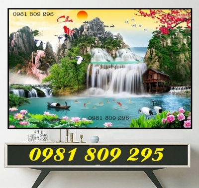 Tranh gạch 3d thiên nhiên thác nước HP847