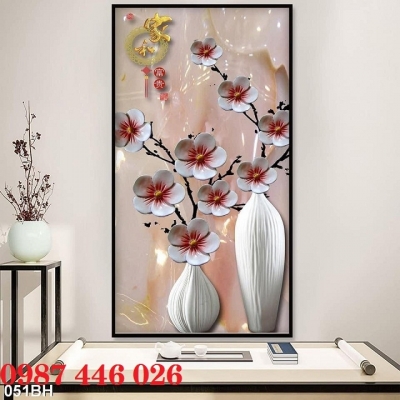 Gạch tranh bình hoa phong thủy HP6832
