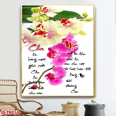 Tranh dán tường phòng khách - tranh thư pháp