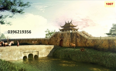 Tranh phong cảnh Hà Nội xưa đẹp trang trí 3D