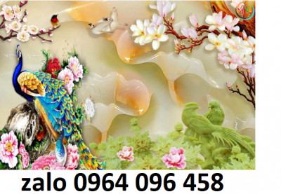 Tranh gạch 3d dán tường phòng khách - KMN6