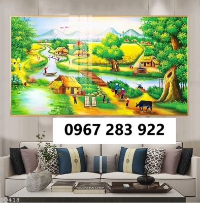 Tranh gạch đồng quê trang trí