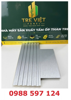 Ốp tường tấm ốp than tre kèm lam sóng