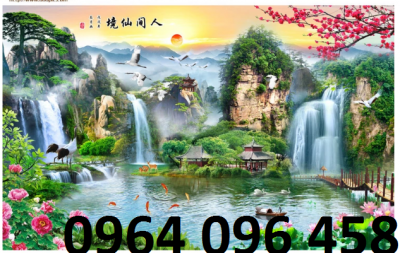 tranh gạch 3d ốp tường tranh phong cảnh - BVC34