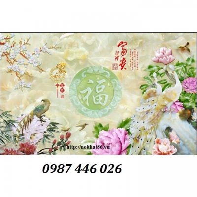 Tranh ốp tường chim công HP86282