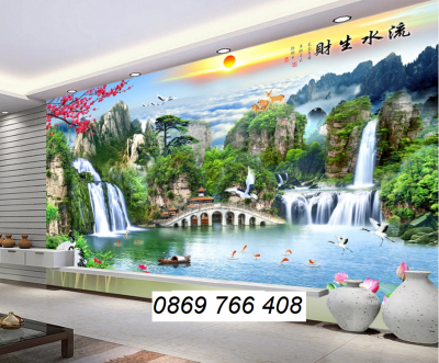 Tranh phong cảnh 3d ốp tường