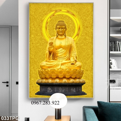 Tranh Phật giáo 3d ốp tường phòng thờ