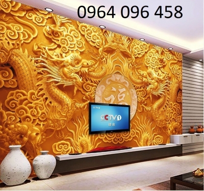 Tranh gạch 3d rồng vàng - FXSX33