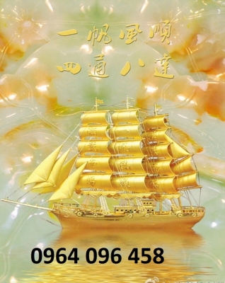 mẫu tranh 3d thuyền buồm