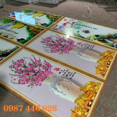 Gạch ốp tường- tranh gạch men đẹp phòng khách HP9822