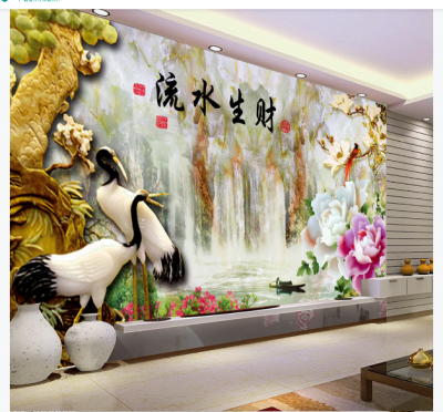 Tranh gạch 3D tùng hạc ốp tường