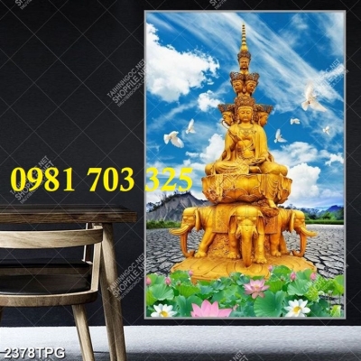 Gạch tranh đẹp Phật ca trang trí 3d