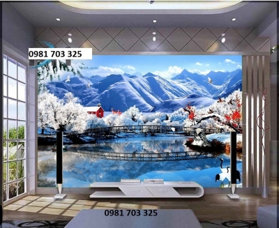 Tranh gạch phong cảnh 3D ốp tường
