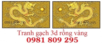 tranh rồng 3d phong thủy - gạch tranh 3d FGH76
