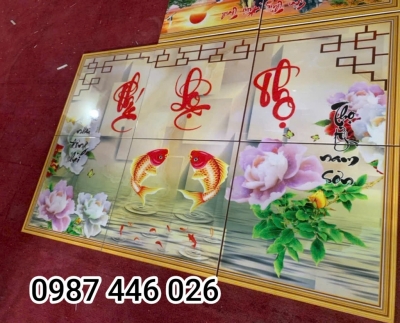 Tranh gạch men Phúc Lộc Thọ HP9722