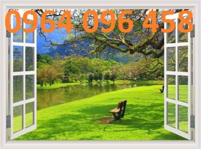 Tranh gạch men 3d cửa sổ - SXMM95