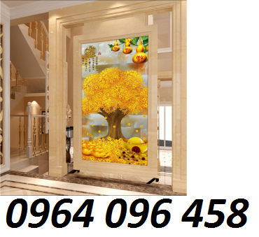 Tranh phong thủy cây kim tiền - gạch tranh 3d - 33CL