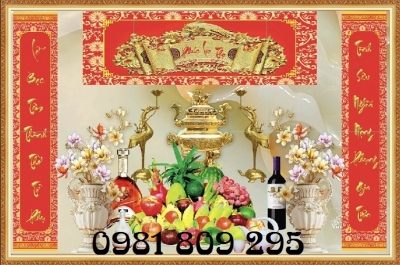 Gạch ốp ban thờ , gạch tranh phúc lộc thọ