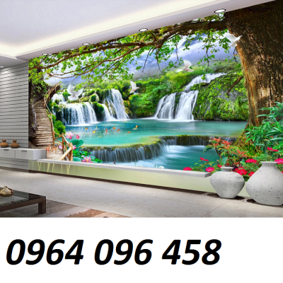 tranh gạch dán tường 3d phong cảnh - SK77