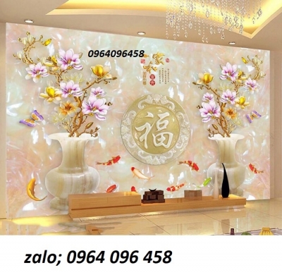 Gạch tranh 3d phòng khách - MNN05