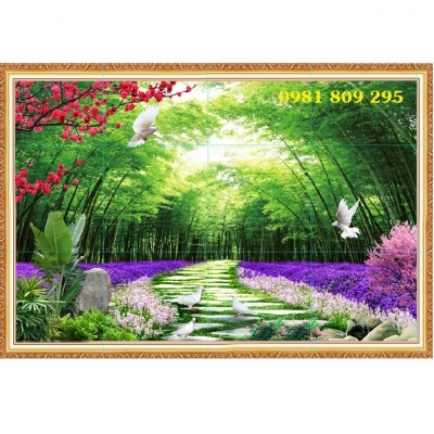 Tranh gạch ốp rừng cây HN9393
