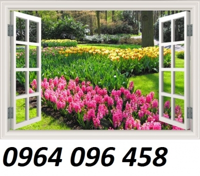 Tranh gạch ốp tường 3d cửa sổ - JDCX44