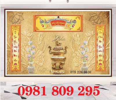 Mẫu gạch tranh phòng thờ , gạch trang trí