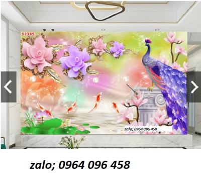 Tranh gạch 3d ốp tường tranh chim công - VBB76