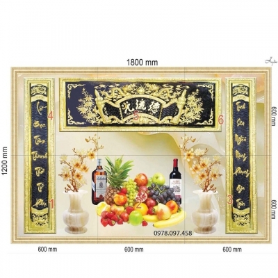 Tranh phòng thờ- tranh gạch 3D