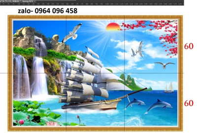 Tranh gạch thuận buồm xuôi gió 3d - 6445CV