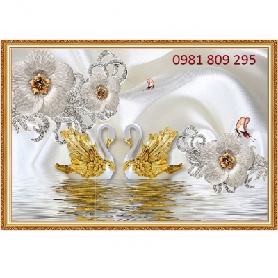 Tranh gạch hoa 3D ốp tường GP2895