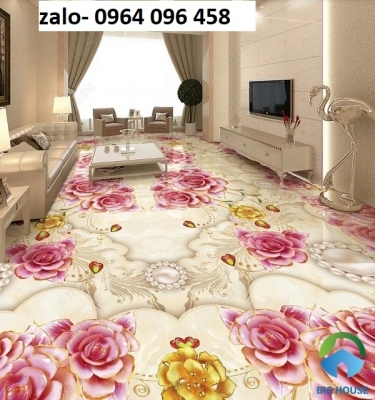 Gạch thảm lát sàn phòng khách 3d - LCX431