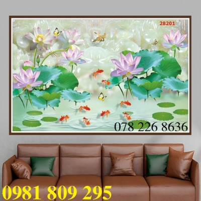 Gạch , tranh gạch hoa sen mới nhất