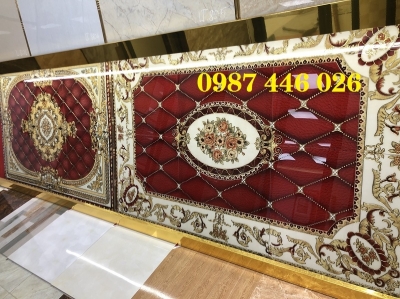 Gạch thảm nền nhà khắc vàng
