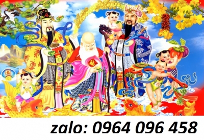 Tranh gạch men 3d phúc lộc thọ - 0765CV