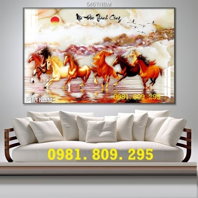 Tranh 3d , gạch 3d cao cấp ngựa cao cấp HD292