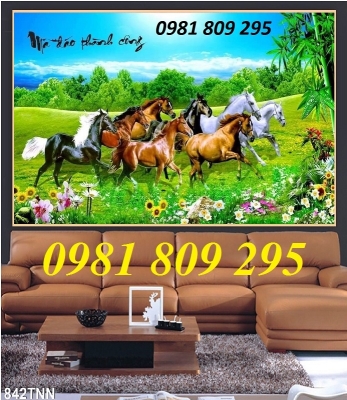 tranh gạch bát mã 3d