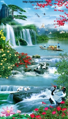 Tranh gạch 3d ốp tường hành lang - sảnh - SJN88