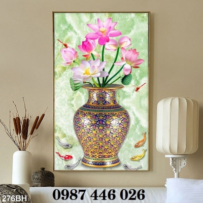 Gạch tranh bình hoa lục bình HP72