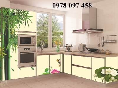 Gạch tranh dán tường phòng ăn