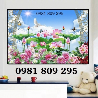 tranh gạch men - tranh ốp phòng khách