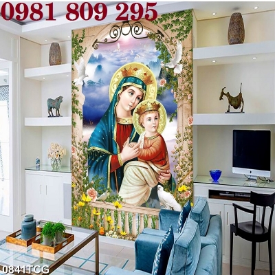 Gạch tranh công giáo - tranh gạch 3d