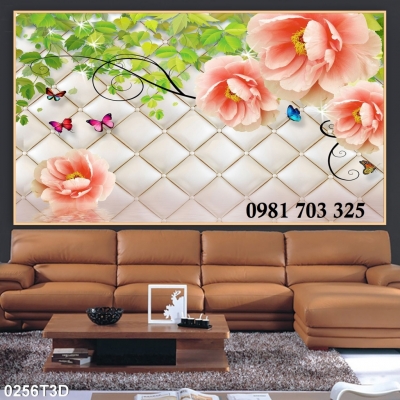 Tranh gạch đẹp 3d hoa trang trí