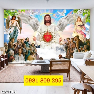Tranh gạch Công Giáo-tranh 3D bàn tiệc Thánh MD746
